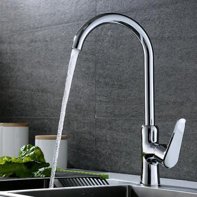 China 360 Swivel Hot And Cold Water Kitchen Sink Mixer Faucets Single Handle for sale