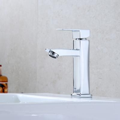 China Square Stylish Bathroom Vessel Sink Faucet Brass Cartridge Vanity Basin Taps for sale