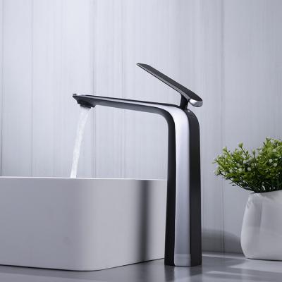 China OEM Brass Modern Single Hole Vessel Sink Faucet 1.2GPM Grey for sale