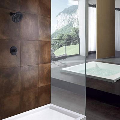China Runde Duschkopf-Badezimmer-Duschhahn-kombiniertes Ventil eingeschlossen zu verkaufen