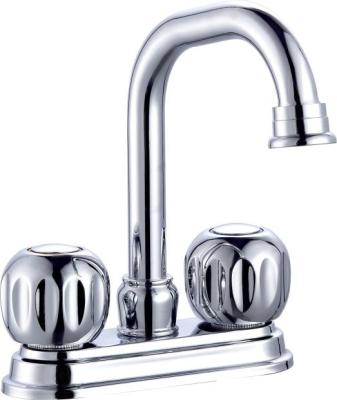 China Brass Centerset High Arc Widespread Bathroom Faucet 2 Handle Chrome for sale