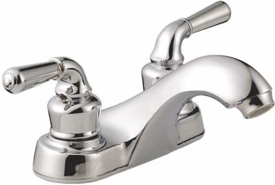 China Drip Free Ceramic Cartridge 2 Handle Lavatory Faucet Centerset Sink Faucet for sale