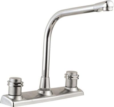 China Centerset 2 Handle Standard Kitchen Faucet 360 Degree Swivel for sale