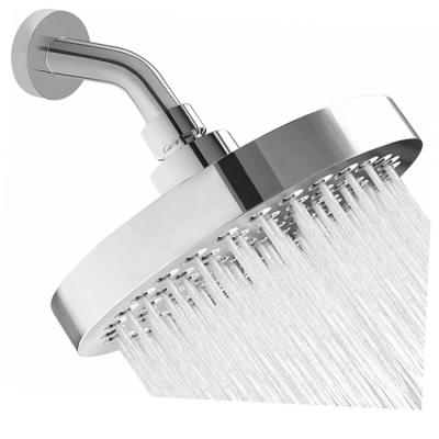 China ABS Nozzle Single Rainfall Shower Head 6in High Pressure Fixed Shower Head for sale