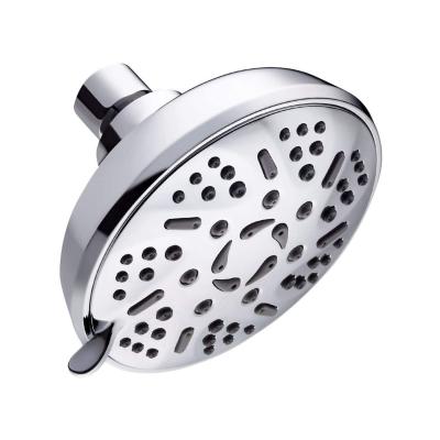 China 9 Spray 4.5 Inch Single Wall Mounted Shower Head Adjustable Ball Joint for sale