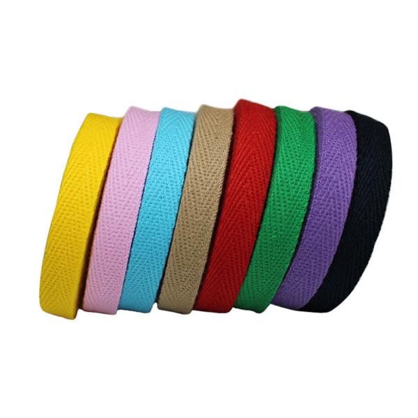 Quality Customized Cotton Twill Webbing 1cm Herringbone Webbing Tape for sale