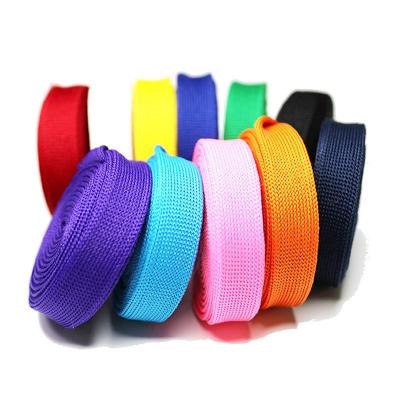 China Ribbon Rainbow Polyester Webbing 10mm Width Hair Bows Woven Webbing for sale