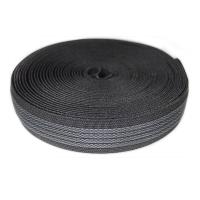 Quality Grey 20mm Anti Slip Webbing Tape Polyester Flat Elastic Band for sale