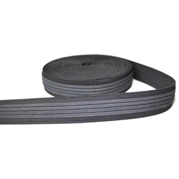 Quality Grey 20mm Anti Slip Webbing Tape Polyester Flat Elastic Band for sale