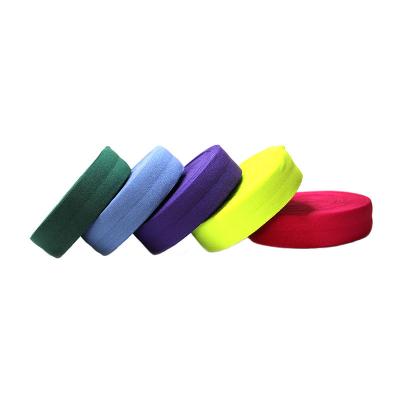 Cina Giallo 2cm Flat Nylon Elastic Webbing 20mm Fold Over Elastic Ribbon in vendita
