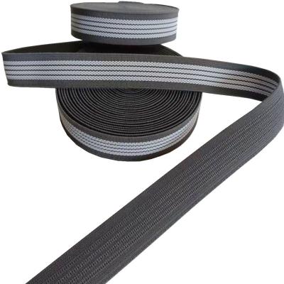 China Polyester 25mm Anti Slip Webbing 50m Roll Couch Elastic Webbing for sale
