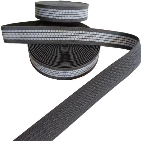 Quality Polyester 25mm Anti Slip Webbing 50m Roll Couch Elastic Webbing for sale