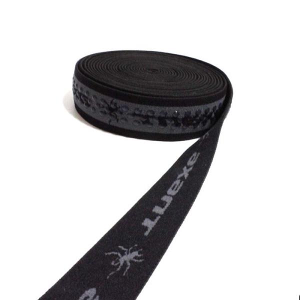 Quality Black 2.5cm Anti Slip Webbing Fitness Silicone Elastic Gripper Tape for sale