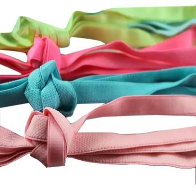 China Trenzado 10 mm de nylon Spandex sujetador banda elástica azul verde rosa en venta