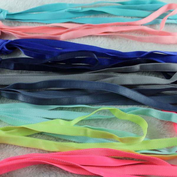 Quality Braided 10mm Nylon Webbing Spandex Bra Elastic Band Blue Green Pink for sale