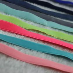 Quality Braided 10mm Nylon Webbing Spandex Bra Elastic Band Blue Green Pink for sale