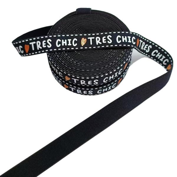 Quality Lettered 20mm Elastic Webbing Custom Printed Elastic Band Nylon And Latex for sale