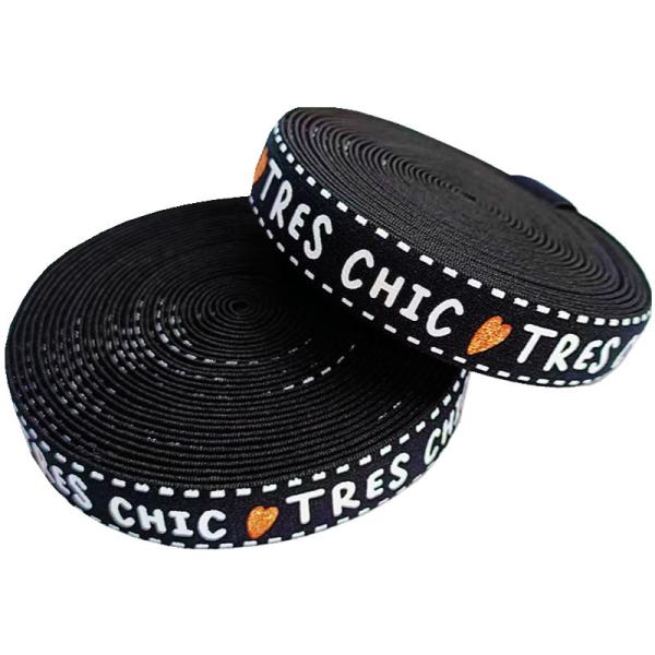 Quality Lettered 20mm Elastic Webbing Custom Printed Elastic Band Nylon And Latex for sale