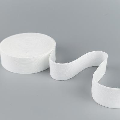 Cina Banda elastica a maglia bianca da 2 pollici a maglia a maglia elastica tessuto elastico in vendita