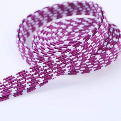 China Kleurrijke 20 mm gevlochten elastische band 2 cm breed vertekend bindend voor overslaan Te koop