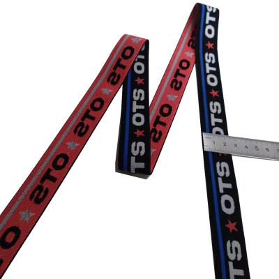 Cina High Tenacity Jacquard Elastic Webbing 2cm-6cm Nylon Elastic Nero in vendita