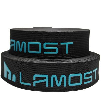 China 2.4cm Polyester Webbing Silicone Stretch Band 24mm Soft Knit Elastic for sale
