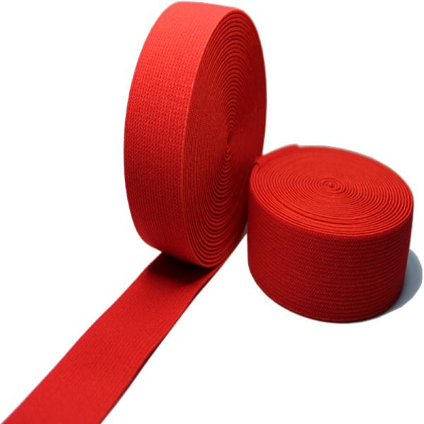 Quality Knitted 3cm Nylon Elastic Webbing Red Braided Loop Watch Band for sale