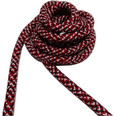 China 9mm Solid Braid Polyester Rope Red Polyester Rope High Tenacity for sale