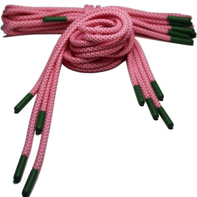 China Cordão de corda de poliéster para calças / Cor rosa 5mm corda elástica à venda