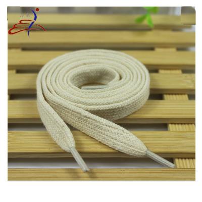 China Blanco crudo 120 cm de longitud Cordón de algodón cuerda de macrame 10 mm cordones de zapatos en venta