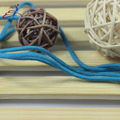 China 100% Cotton Custom Shoelace 120cm Colored Waxed Shoelaces for sale