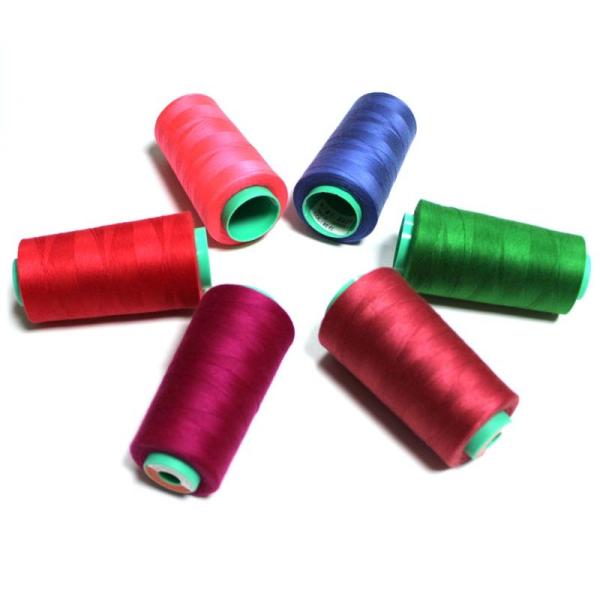 Quality 402 Dyed Polyester Sewing Thread Red Uv Bonded Polyester Thread for sale