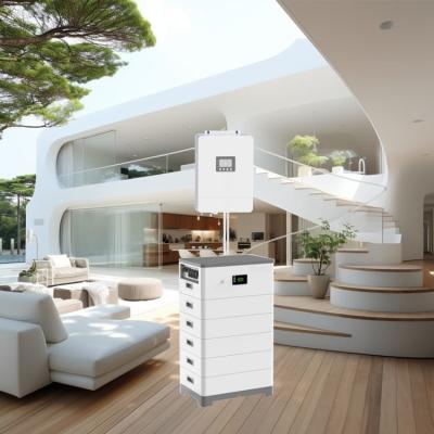 China 48S1P 7.68kwh Household Battery Backup System 3 Modules Lifepo4 Lithium Ion Type for sale