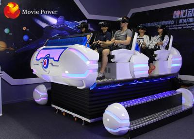 China Spaceship Design 9D VR Cinema With Six Seats 6 DOF Platform For Shopping Mall for sale