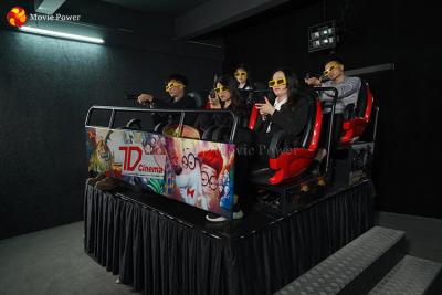 China Plataforma eléctrica de los asientos 3 Dof del simulador 9 del cine del sistema 7d de los efectos especiales en venta