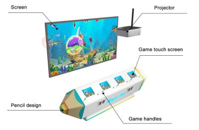 China Coin Operated Kids VR Games Magic Painting Fish Interactive Game Machine for sale