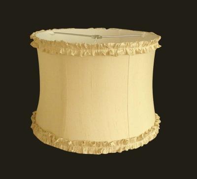 China Soft Bell Shaped Light Shades TC Fabric Ruffle Trim For Table Light for sale