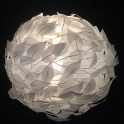 China Collapsible Round White Leaf Lampshade D300 For Living Room for sale