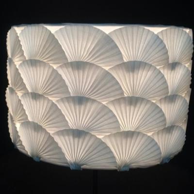 China E27 White Bedside Lamp Shades D300*200mm Cotton Felt Shell for sale