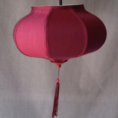 China 200*350MM Bedside Lamp Shades TC Fabric Chinese Lantern Lampshade Rose Red for sale