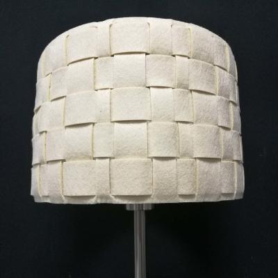China 300*200mm Bedside Lamp Shades Felt E27 Light Shade Cream White for sale