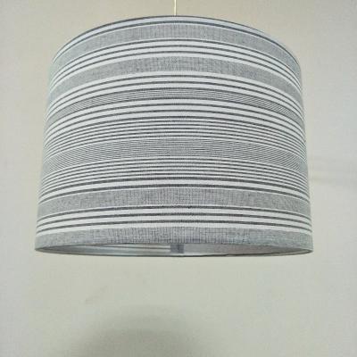 China Tiny Pinstripes Fabric Pendant Light Shades for sale