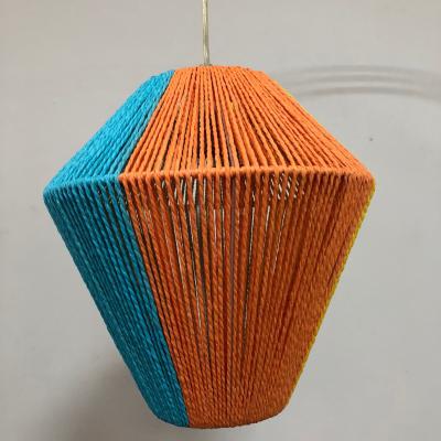 China Irregular Shape String Lampshade Paper String Multi Colors Diy Twine Lampshade for sale