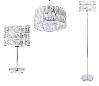 China E26 E27 E12 E14 Socket Crystal Bead Table Lamp For Hotel for sale