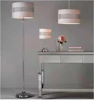 China OEM Simple Modern Table Lamp With Diamond Drum Shade for sale