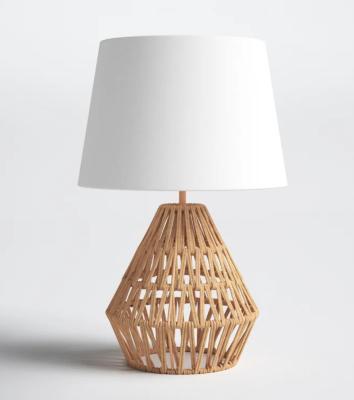 China Porclain Simple Modern Table Lamp With String Wrapped Base for sale