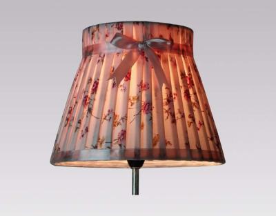 China Hand gather mushroom pleated lamp shade with beads for sale