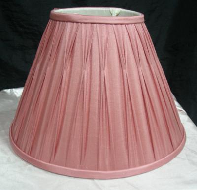 China Hand Gathered Silk Fabric Box Pleat Lamp Shades for sale