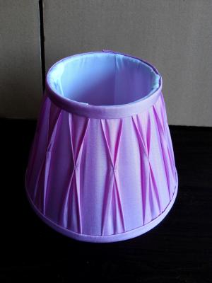 China Custom Box Pinched Silk Fabric Pleated Lamp Shade for sale