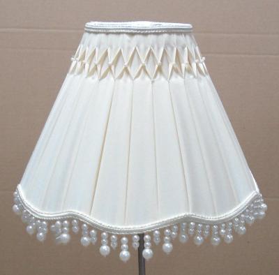 China Hand Pinched Linen / TC Fabric Pleated Bedside Lamp Shades for sale